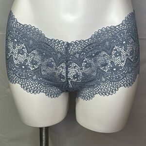 Victoria’s Secret Shortie Full Stretch Lace Pantie Ice Blue Size M/M NWT